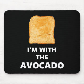 Tapis De Souris Je suis avec le costume d'Halloween toast Avocado