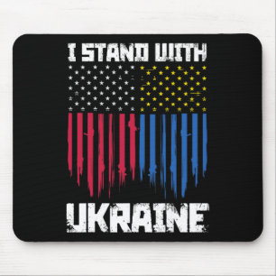 Tapis De Souris Je suis avec l'Ukraine Fierté ukrainienne 2 