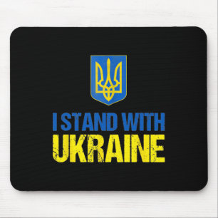 Tapis De Souris Je suis avec l'Ukraine Soutien américain Drapeau u