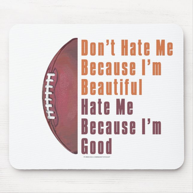 Tapis De Souris Je Suis Belle Mon Bon Football (Devant)