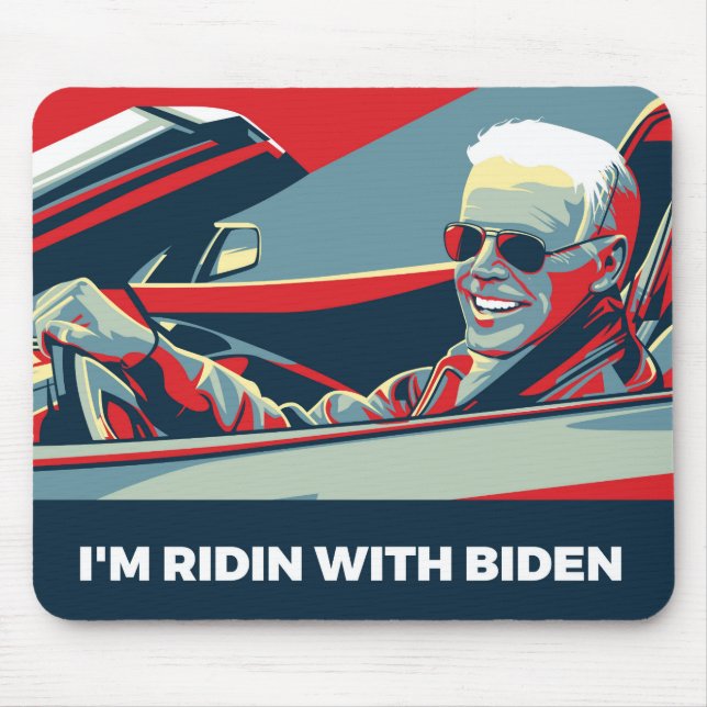TAPIS DE SOURIS JE SUIS EN RIDE AVEC BIDEN (Devant)