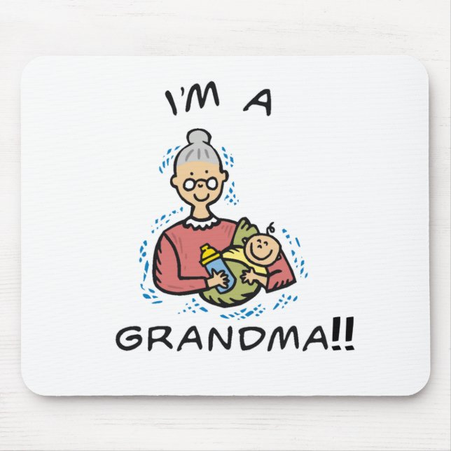 Tapis De Souris Je suis grand-mère et bébé (Devant)