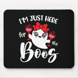 Tapis De Souris Je suis juste ici pour les Boos mignons Ghost Femm