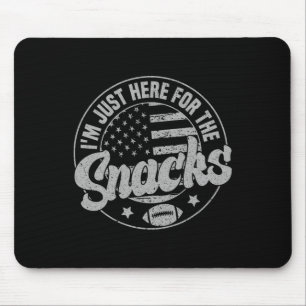 Tapis De Souris Je suis juste là pour les snacks de football améri