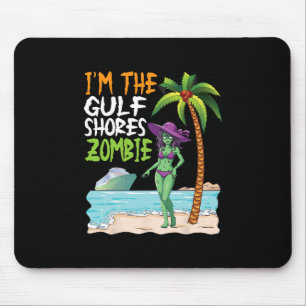Tapis De Souris Je suis la croisière tropicale de plage zombie de