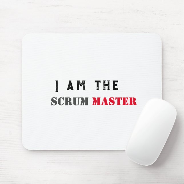 Tapis De Souris Je suis la tasse agile maître de scrum, (Avec souris)