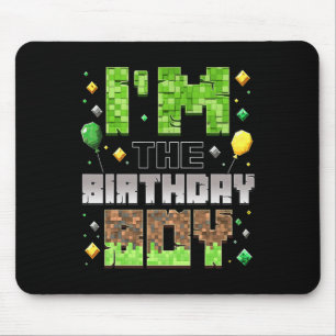 Tapis De Souris Je suis L'Anniversaire Garçon Party Gamer Pixel Bo