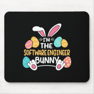 Tapis De Souris Je suis le développeur de logiciels Bunny Pâques 
