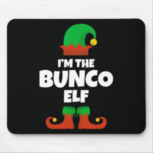 Tapis De Souris Je suis le lutin Bunco de la famille pyjama Noël d