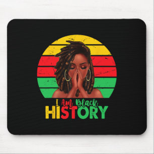 Tapis De Souris Je suis le mois de l'histoire des Noirs Afro-Améri