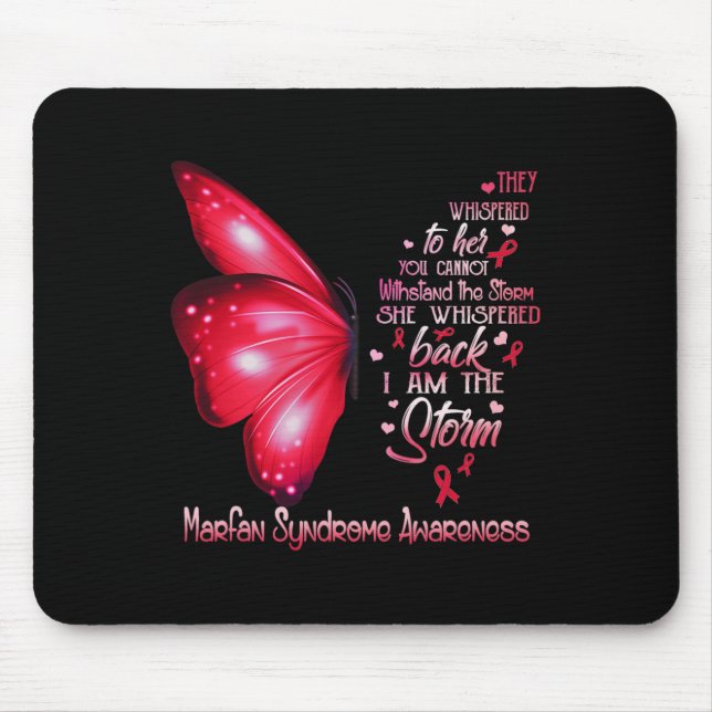 Tapis De Souris Je Suis Le Papillon De Sensibilisation Au Syndrome (Devant)