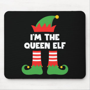 Tapis De Souris Je suis le Queen Elf Funny Xmas Matching Family Gr