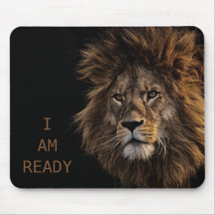 Tapis De Souris JE SUIS PRÊT - Lion