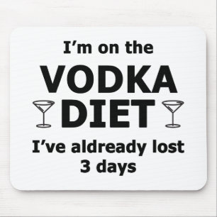 Tapis De Souris Je suis sur la vodka Diet