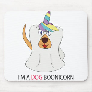 Tapis De Souris Je suis un chien Boonicorn mignon Ghost Unicorn