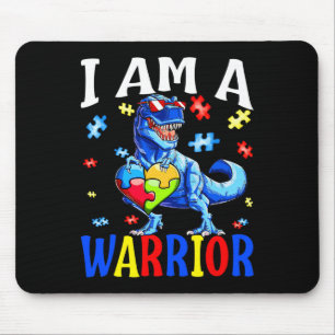 Tapis De Souris Je Suis Un Guerrier Autisme Famille Dinosaure Auti