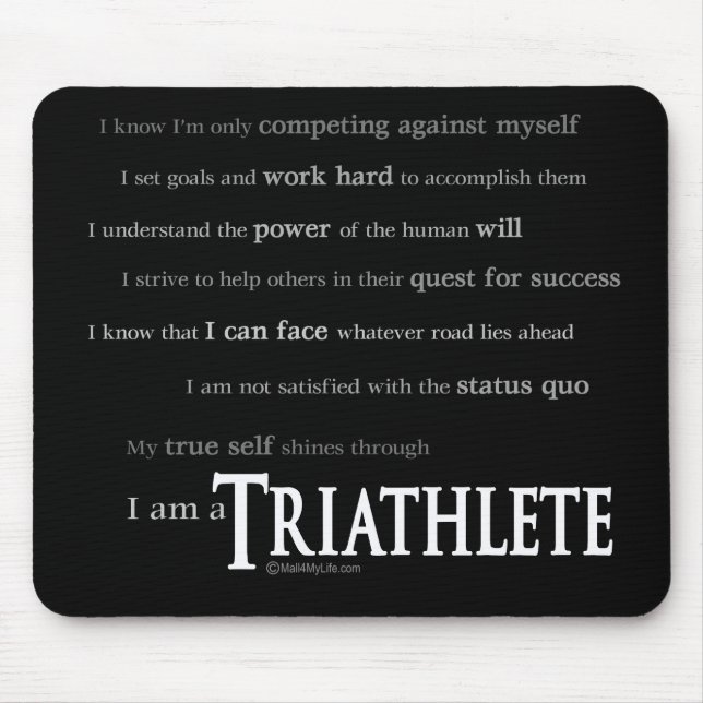 Tapis De Souris Je suis un Triathlete (Devant)