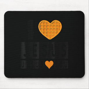Tapis De Souris Je t'aime Jésus Gaufre Cœur Jésus t'aime Drôle Br