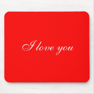 Tapis De Souris Je t'aime la bouche rouge
