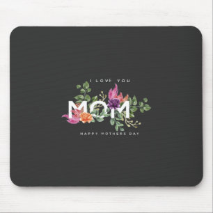 Tapis De Souris Je t'aime Maman Design Floral