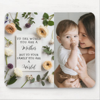 Tapis De Souris Je t'aime maman Fête des mères Floral souvenir