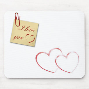 Tapis De Souris Je t'aime - Note romantique