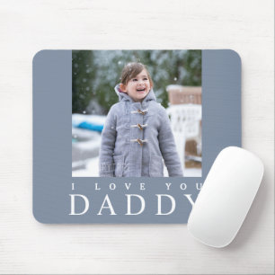 Tapis De Souris Je t'aime papa / Bleu 1 Photo