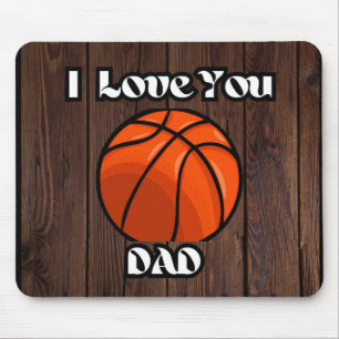 Tapis De Souris Je T'Aime Papa Rustic Basketball Pad Souris