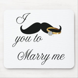 Tapis De Souris Je te moustache - pour m'épouser