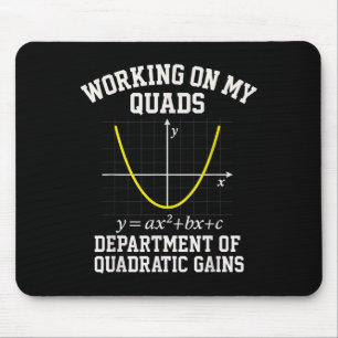Tapis De Souris Je Travaille Mes Quadriceps Drôle Algèbre Math Gym