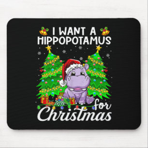 Tapis De Souris Je Veux Un Hippopotame Pour Les Lumières De Noël P
