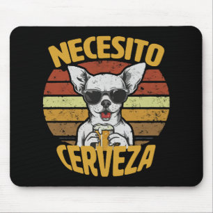 TAPIS DE SOURIS JE VEUX UNE BIÈRE CHIHUAHUA MIGNONNE