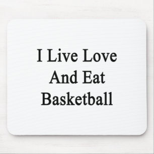 Tapis De Souris Je Vis Amour Et Mange Basket-Ball