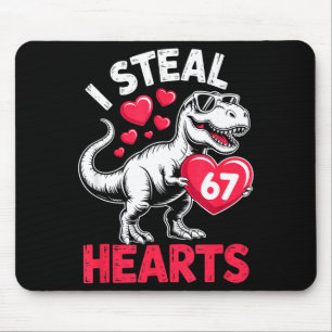 Tapis De Souris Je vole des cœurs 67 Saint-Valentin 67 Meme 6 7 T-