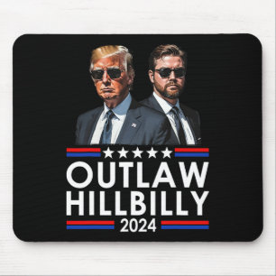 Tapis De Souris Je vote pour l'Outlaw et le Hillbilly Trump