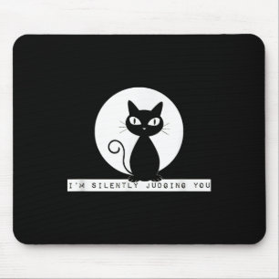 Tapis De Souris Je Vous Juge Silencieusement Chat Stare Mème Drôle