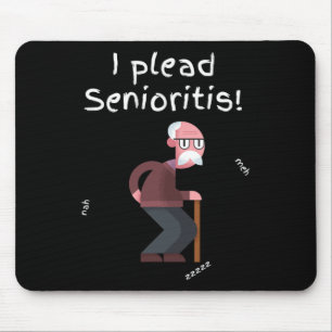 Tapis De Souris J'Emmène Les Senioristes. Vieille Femme Âgée Il