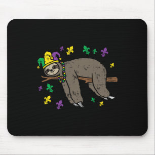 Tapis De Souris Jester Sloth Lazy Day Animal migny Funny Mardi Gra