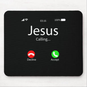Tapis De Souris Jésus Appelle Chrétien