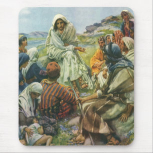 Tapis De Souris Jésus-Christ Sermon sur la montagne, Religion Vint