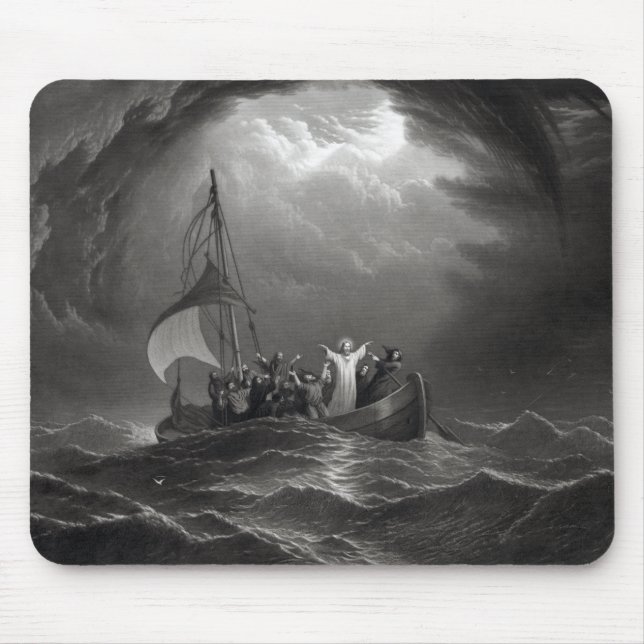 Tapis De Souris Jésus-Christ stille la tempête (Devant)