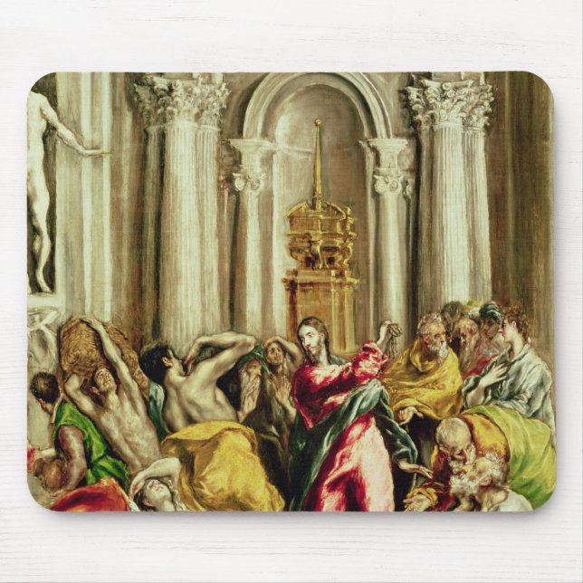 Tapis De Souris Jésus conduisant les négociants par le temple (Devant)