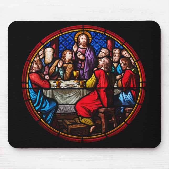 Tapis De Souris Jésus dernier repas avec ses disciples (Devant)