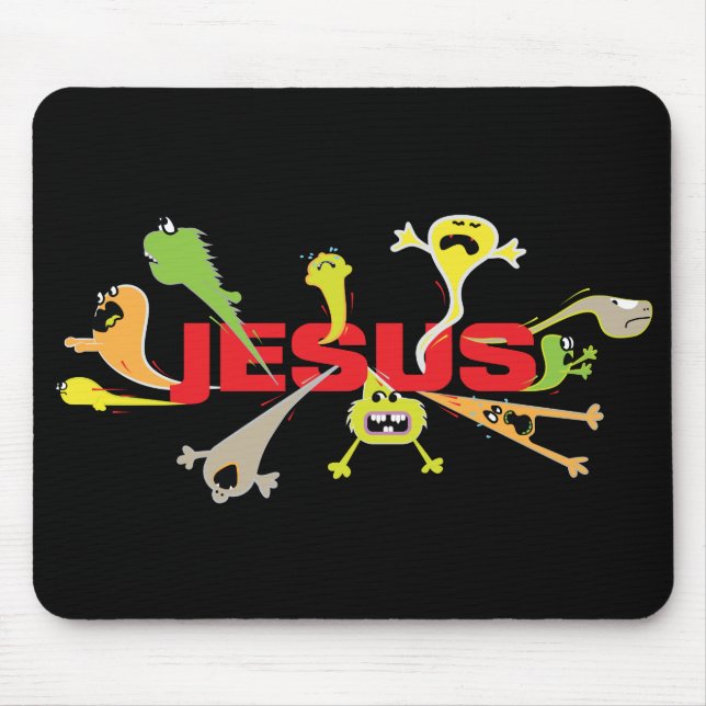 Tapis De Souris Jésus effrayant (Devant)