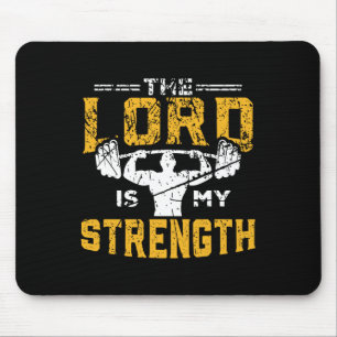 Tapis De Souris Jésus Entraînement Le Seigneur Est Ma Force Christ
