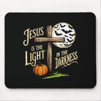 Tapis De Souris Jésus est la lumière dans les ténèbres Christian H