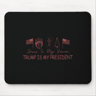 Tapis De Souris Jésus Est Mon Sauveur Trump Est Mon Président Noël
