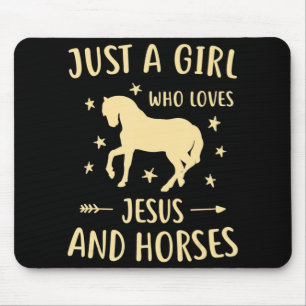 Tapis De Souris Jésus Et Chevaux Cadeaux Cheval Pour Filles Femmes