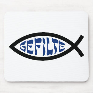 Tapis De Souris Jésus Gefilte Fish - Humour juif de Pâque
