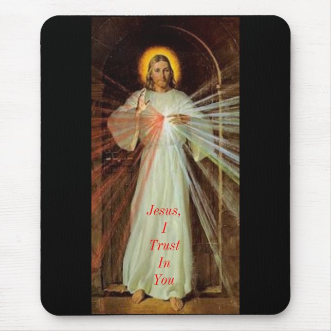 Tapis De Souris Jésus, je fais confiance dans vous (Devant)